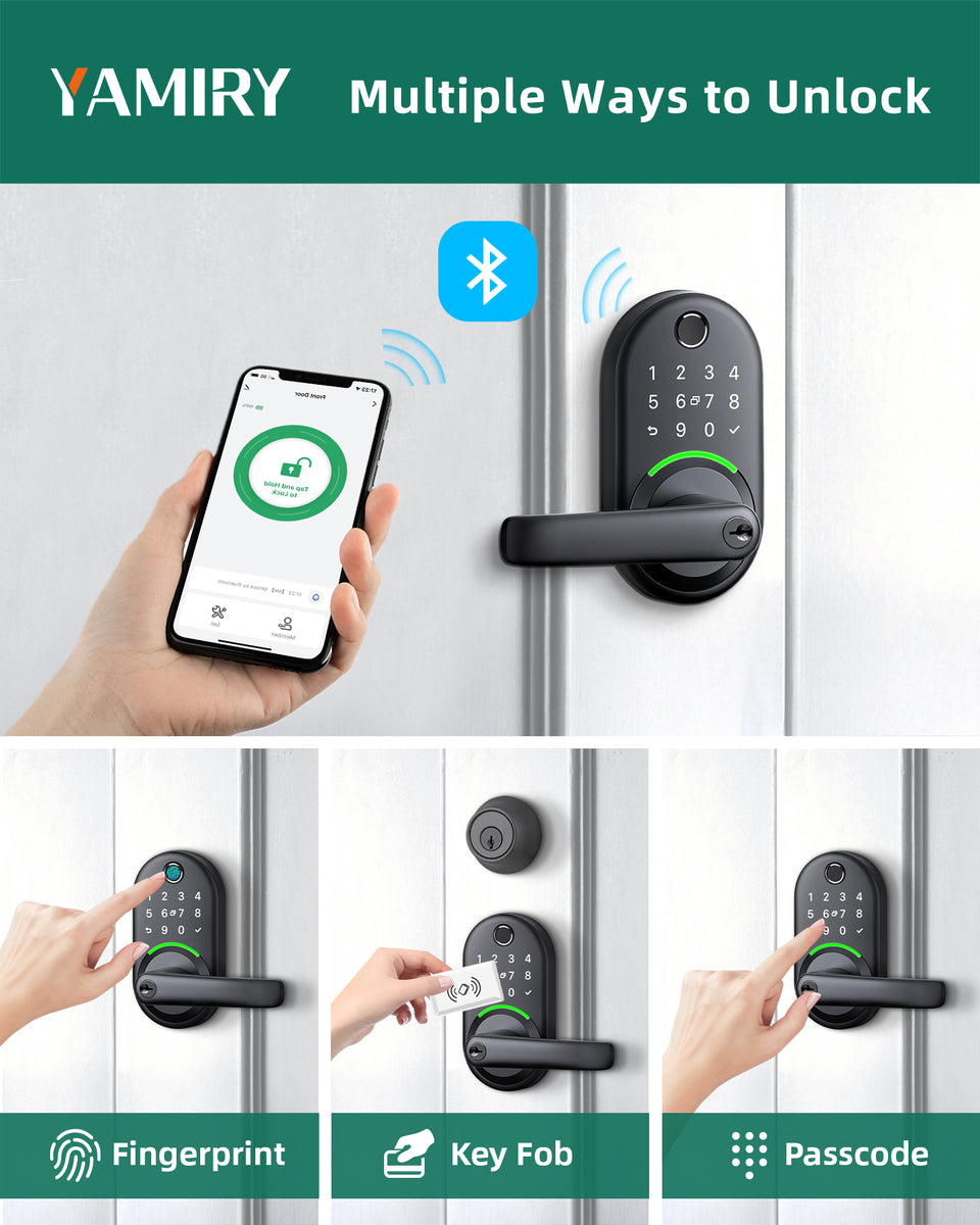 Yamiry Smart Door Handle Lock with Keypad YR01 -Fingerprint