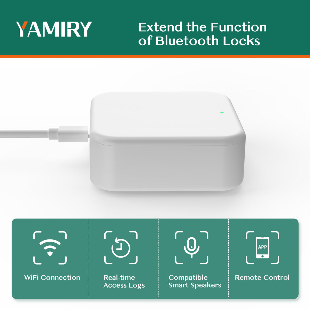 Veise G2 Gateway, Smart Lock WiFi Gateway, Paired with Smart Door